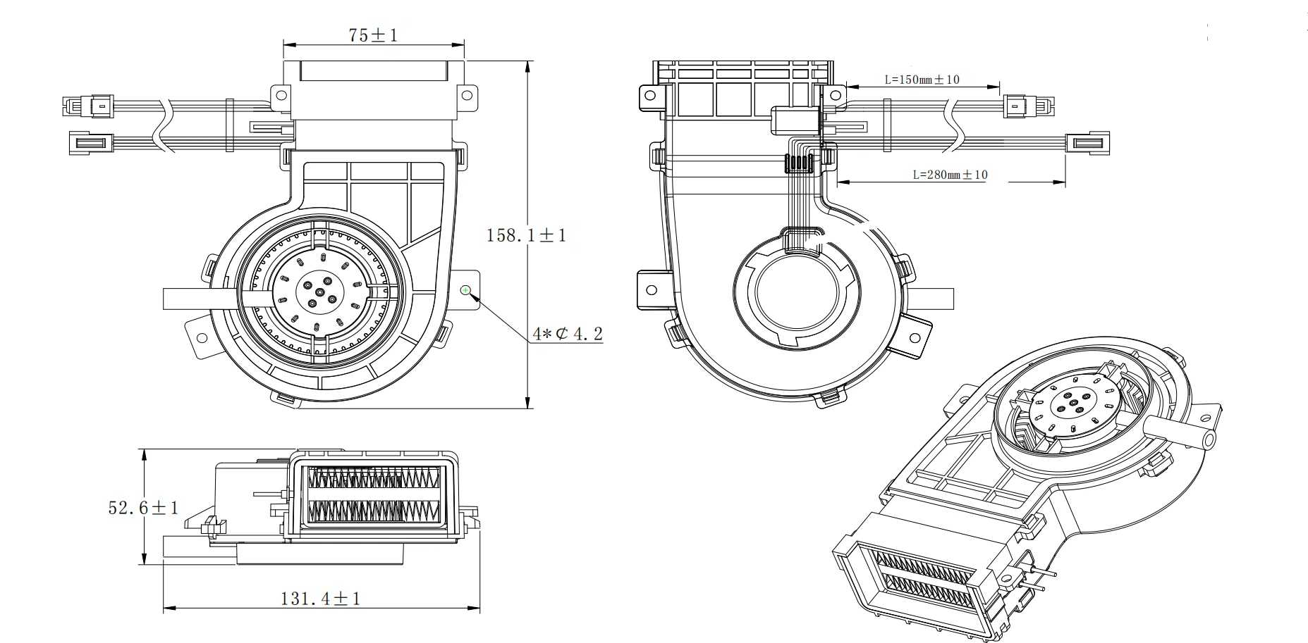 24v 15035 blower fan