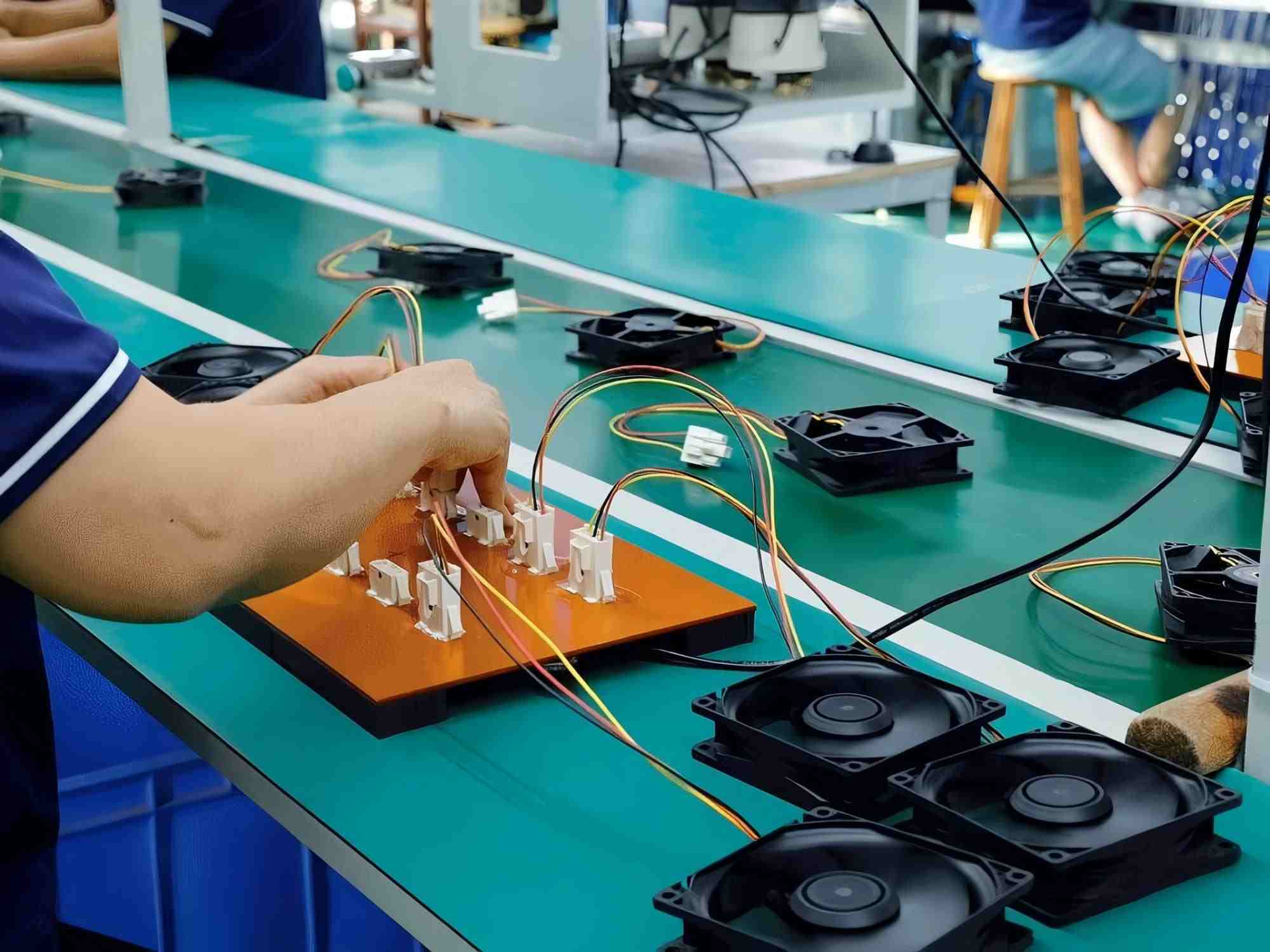 Línea de producción de ventiladores